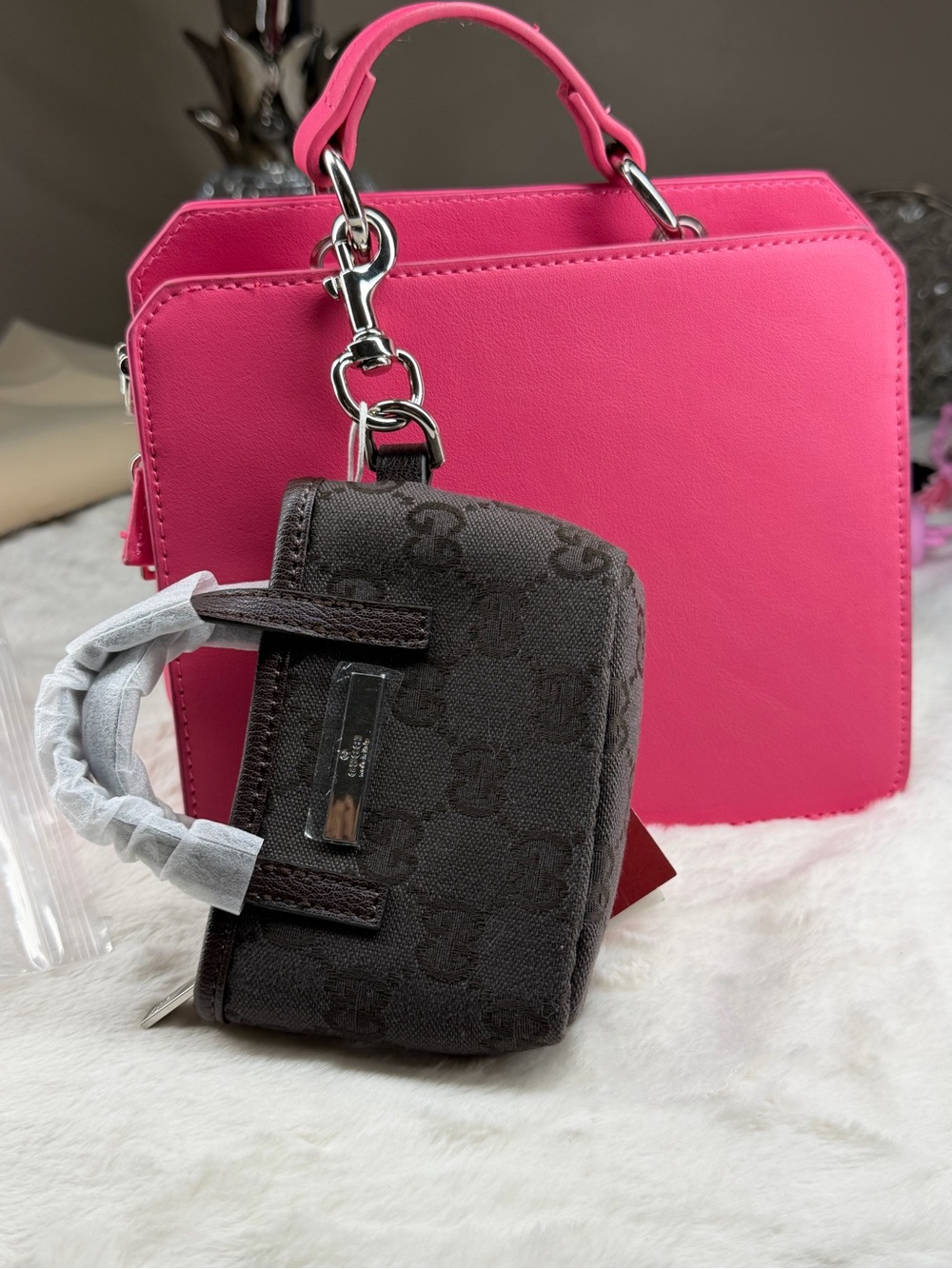 Mini Tote Bag in Dark Brown Monogram Canvas